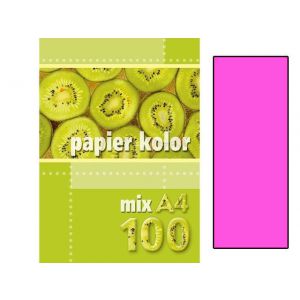 Papier ksero A4/100/80g Kreska czerwony fluo